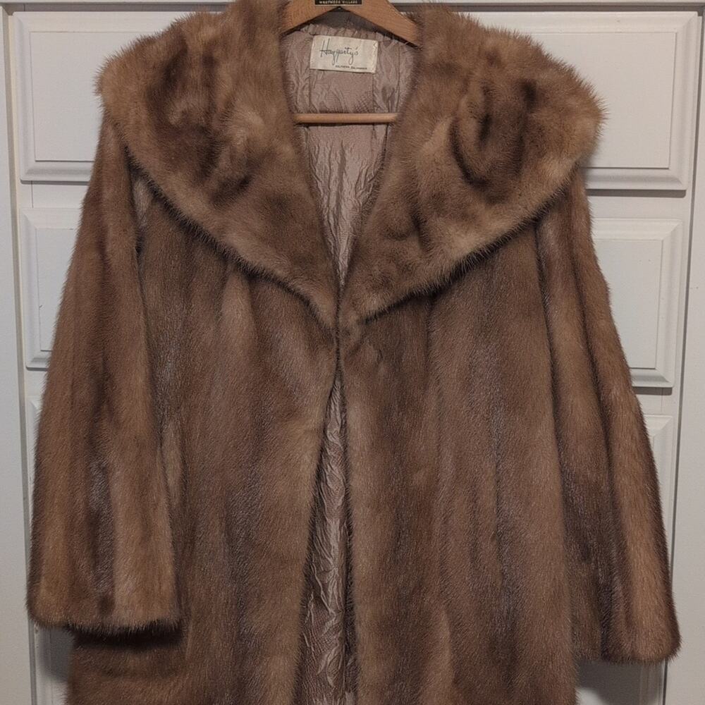 Vintage Genuine Fur Coat - Brown Mink